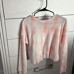 ARIZONA jean co long sleeve shirt (pink and white) xs